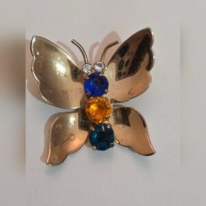 14K VERMEIL VINTAGE CORO DESIGNER BROOCH STERLING SILVER 925